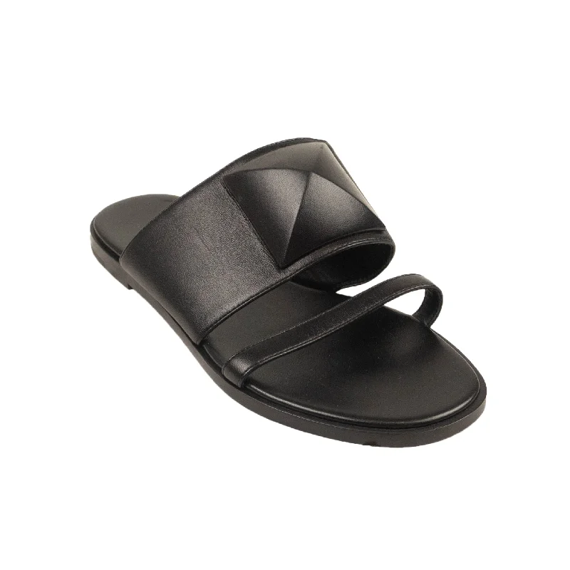 Sandals in amber -Black Noir Caia Leather Sandals