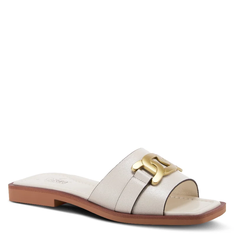 Sandals with glitter finish -AZURA SAYYIDA SLIDE SANDALS