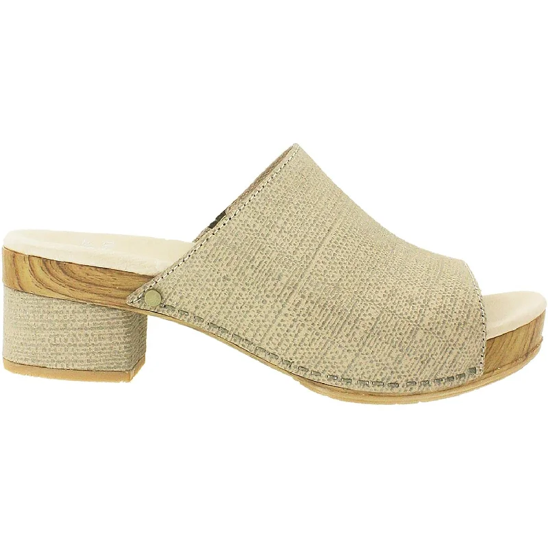 Sandals with supportive design -Women's Dansko Maci Taupe Textured Leather