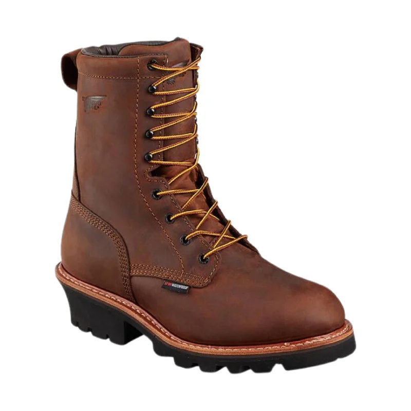 Red Wing Men's Loggermax 9 Inch Insulated Waterproof Steel Toe Work Boots - Brown/Black - ONLINE STORE CREDIT/EXCHANGE ONLY