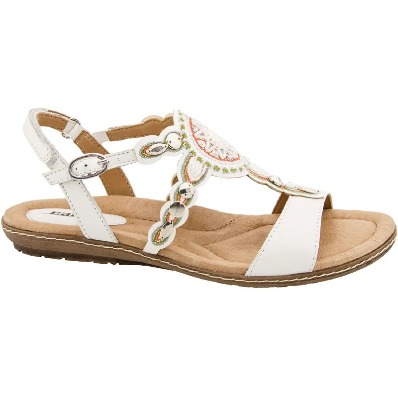 Sandals with breathable comfort -Women's Earth Sunbeam White Leather