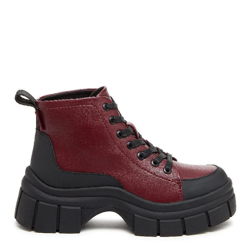 Trusty Burgundy Chunky Boots