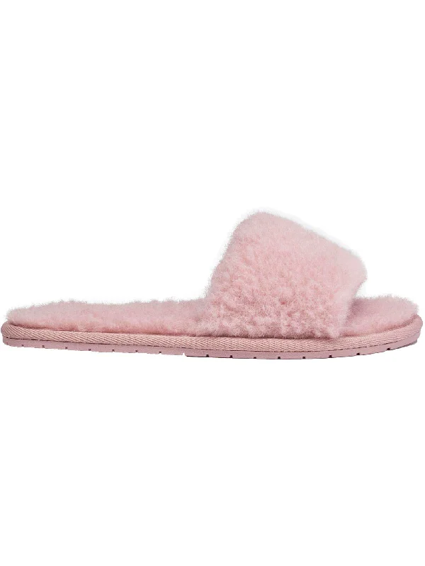 Slippers with festive designsCarmen Womens Faux Shearling Wool Blend Slide Slippers