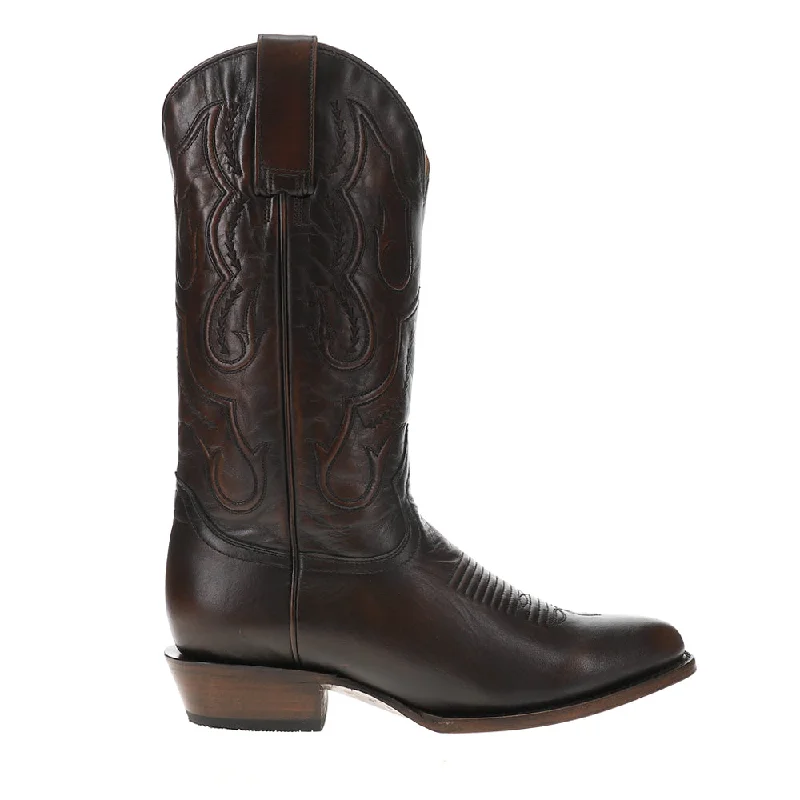 Cowboy boots with metallic accents-Carlisle Embroidered Round Toe Cowboy Boots