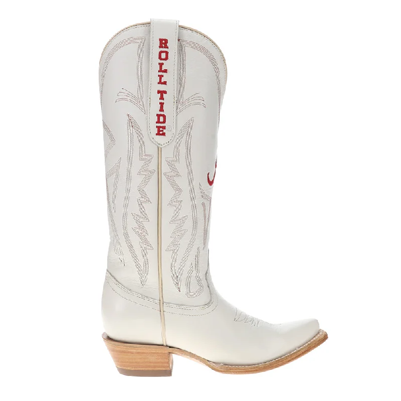 Cowboy boots for evening events-University of Alabama Gameday Embroidered Logo Snip Toe Cowboy Boots