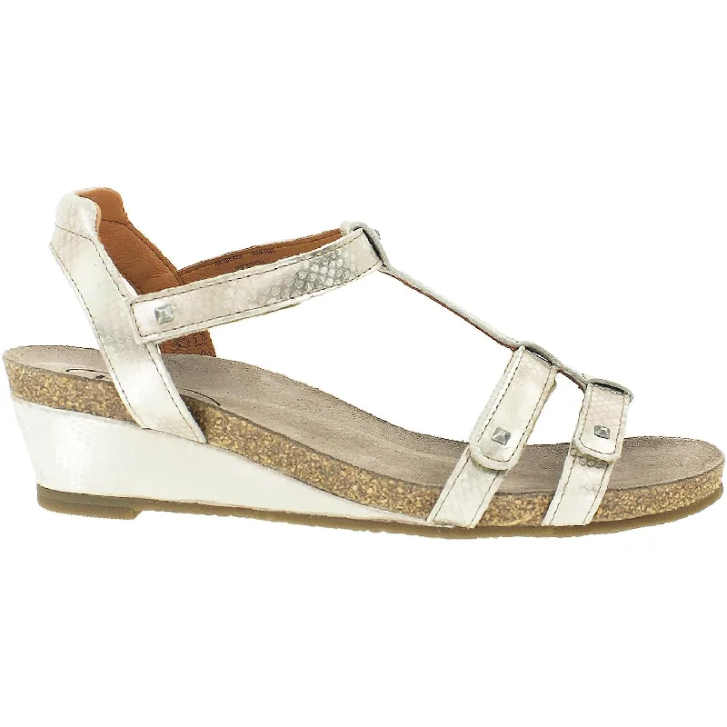 Sandals for stylish comfort -Women's Taos Wanderer Silver Leather