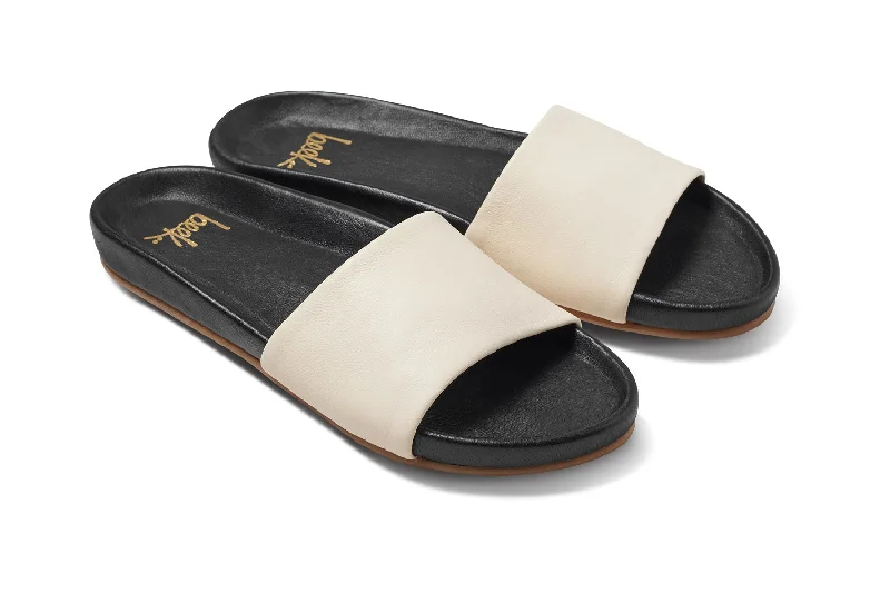 Sandals for beach style -GALLITO - Eggshell/Black