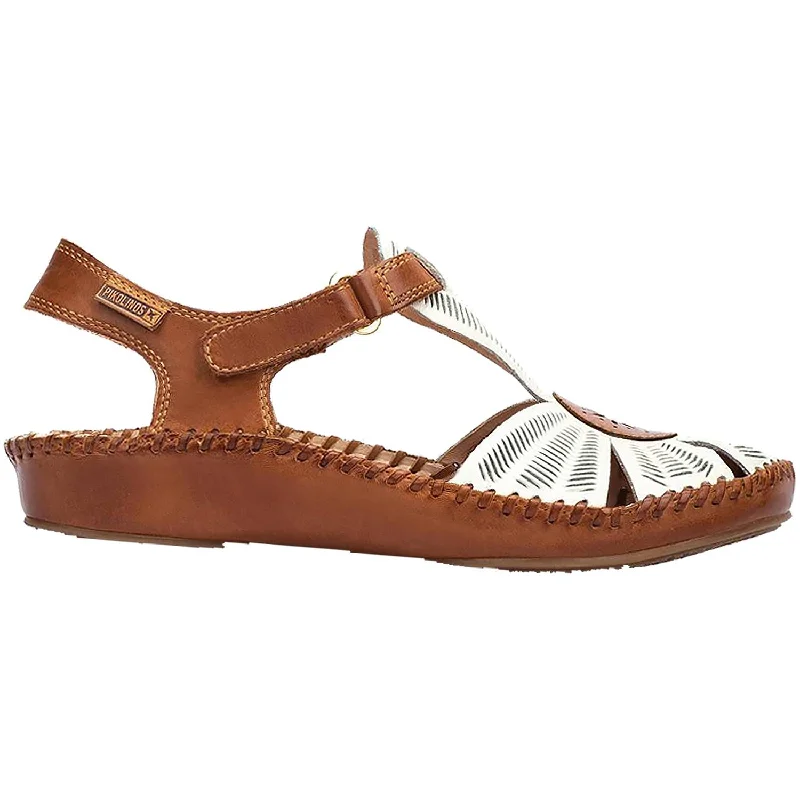 Sandals with supportive straps -Women's Pikolinos Puerto Vallarta 655-0575 Nata Leather