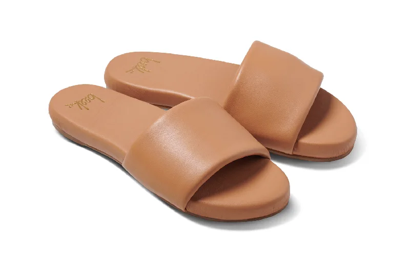 Sandals with comfy sole -BAZA - Honey