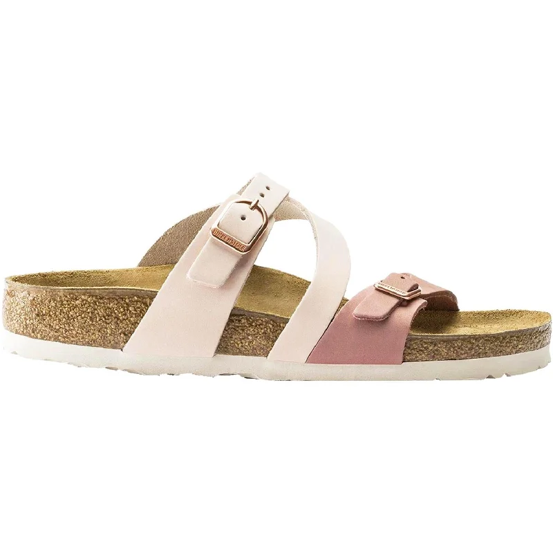 Sandals with soft lining -Women's Birkenstock Salina Rose/Old Rose Nubuck