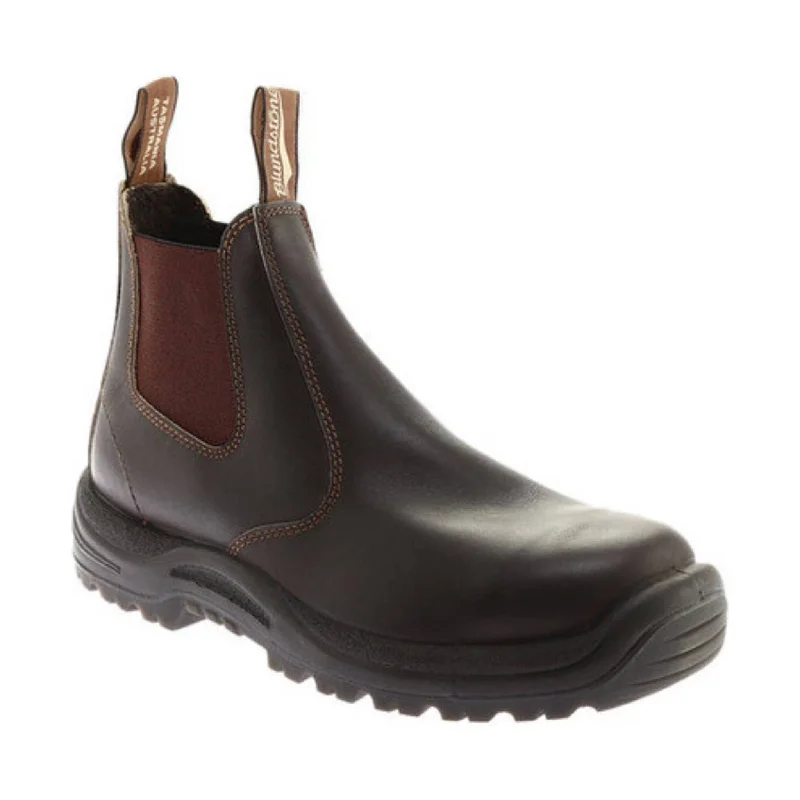 Blundstone Men`s Work Safety Boot Soft Toe - Stout Brown