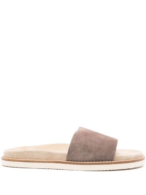 Slippers with rave styleBRUNELLO CUCINELLI Elegant Suede Leather Slippers for Men