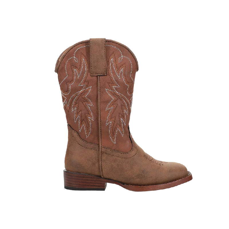 Cowboy boots with bull hide-Heritage Square Toe Cowboy Boots (Little Kid-Big Kid)