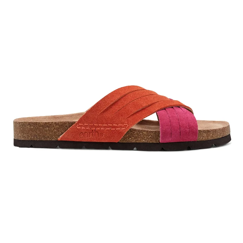 Sandals with heel -Atlas Square Toe Slip-on Strappy Casual Sandals