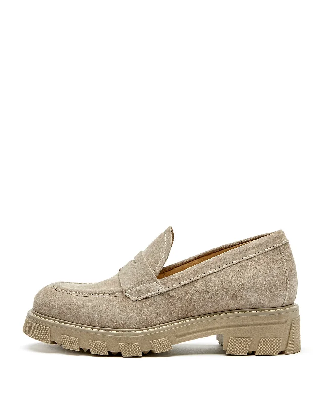 loafers with embroidered detailDaniel Suede Loafer | Pebble