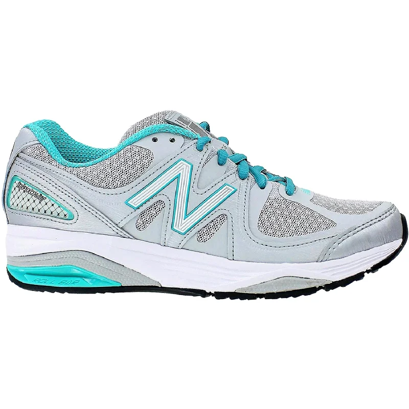 Athletic Shoes with Bright Colors-Women's New Balance W1540SG2 Running Shoes Silver/Green Synthetic/Mesh