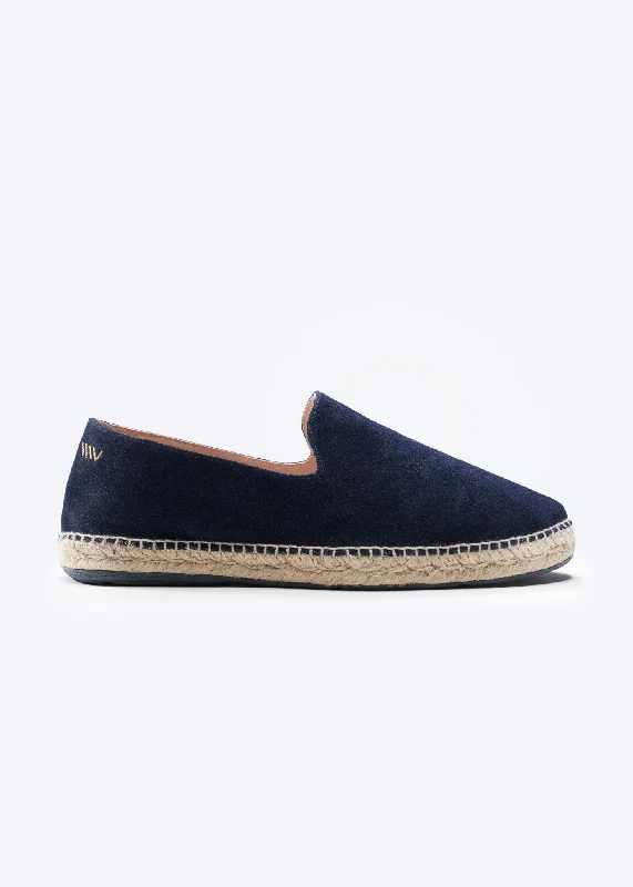 Flats with soft leather-Capsasal Suede Men's Espadrille Flats