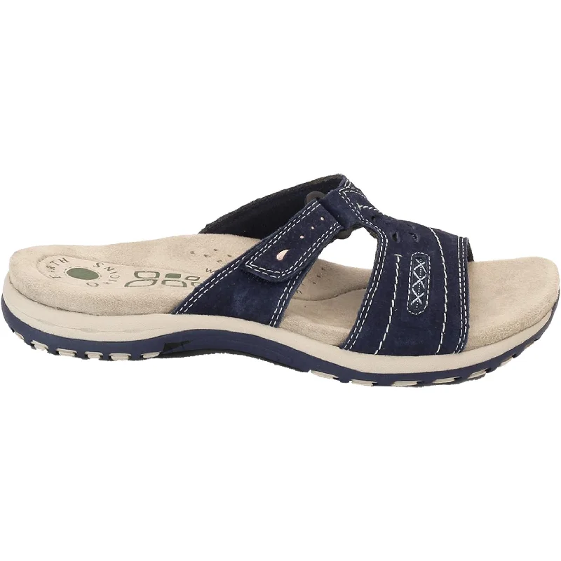 Sandals for summer weddings -Women's Earth Sizzle Navy Suede