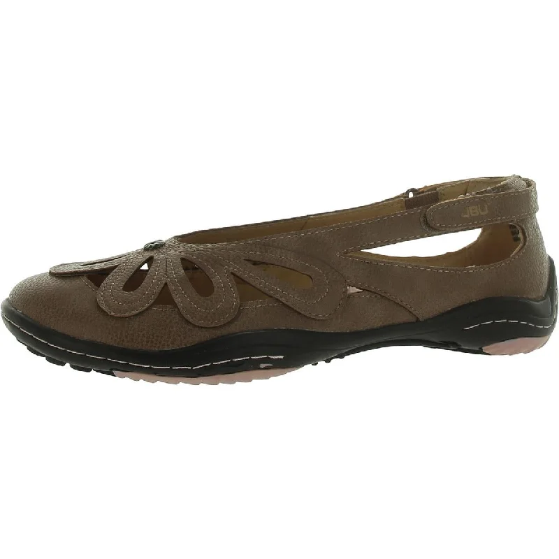 Flats for toddlers-Juniper Womens Vegan Leather Round Toe Ballet Flats