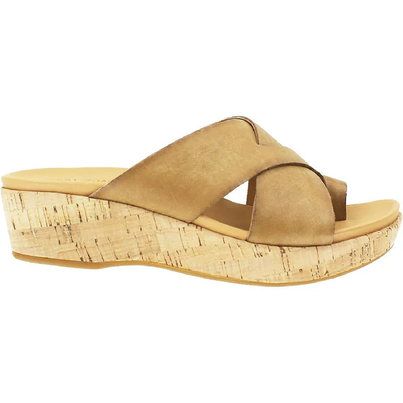 Sandals with comfy fit -Women's Kork Ease Baja Teak Leather