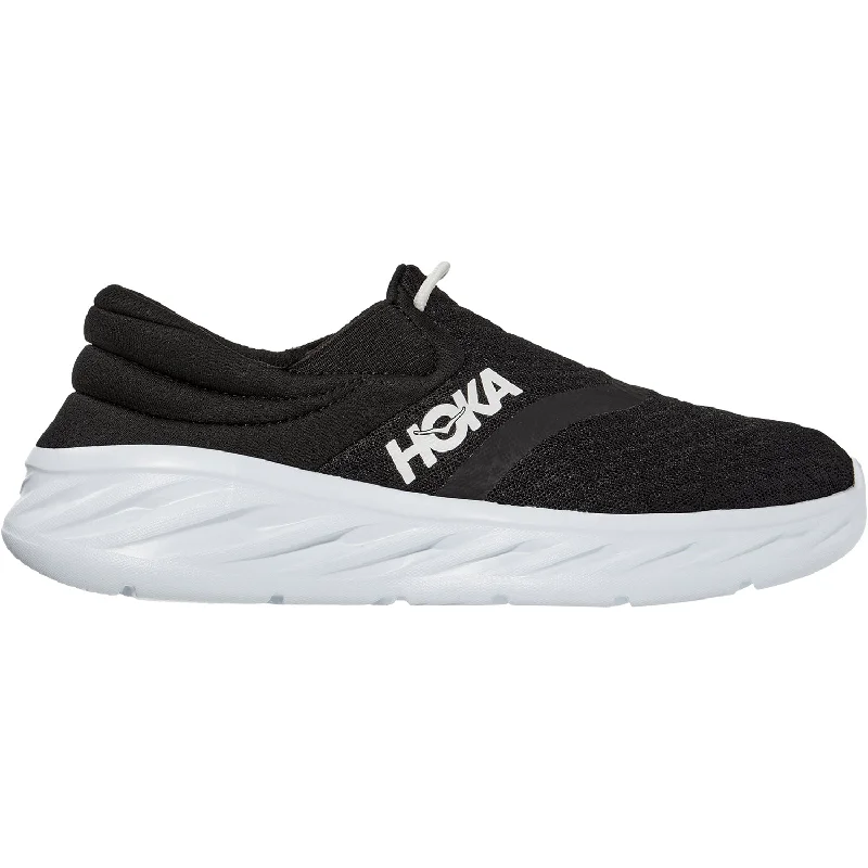 Athletic Shoes with Cushioned EVA-Women's Hoka One One Ora Recovery Shoe 2 Black/White Mesh