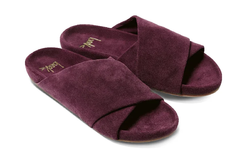 Sandals with padded straps -KEA - Plum