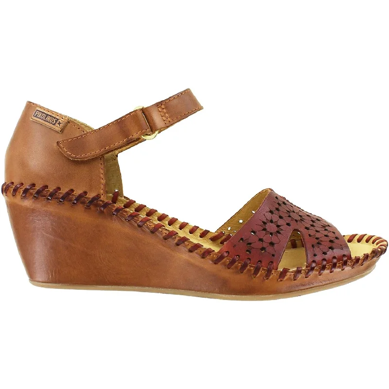 Sandals with bold wear -Women's Pikolinos Margarita 943-1691C1 Sandia/Brandy Leather