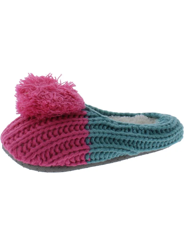 Slippers with rubber soleBallerina Womens Faux Fur Ballet Slippers