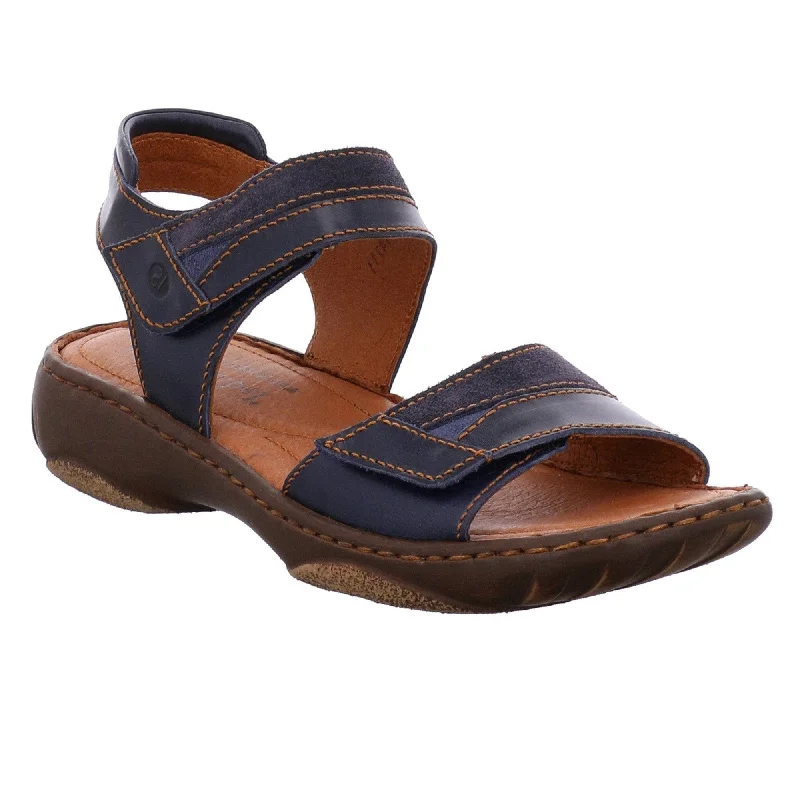 Sandals for outdoor adventures -Josef Seibel Debra 19 Denim Blue Leather Sandals