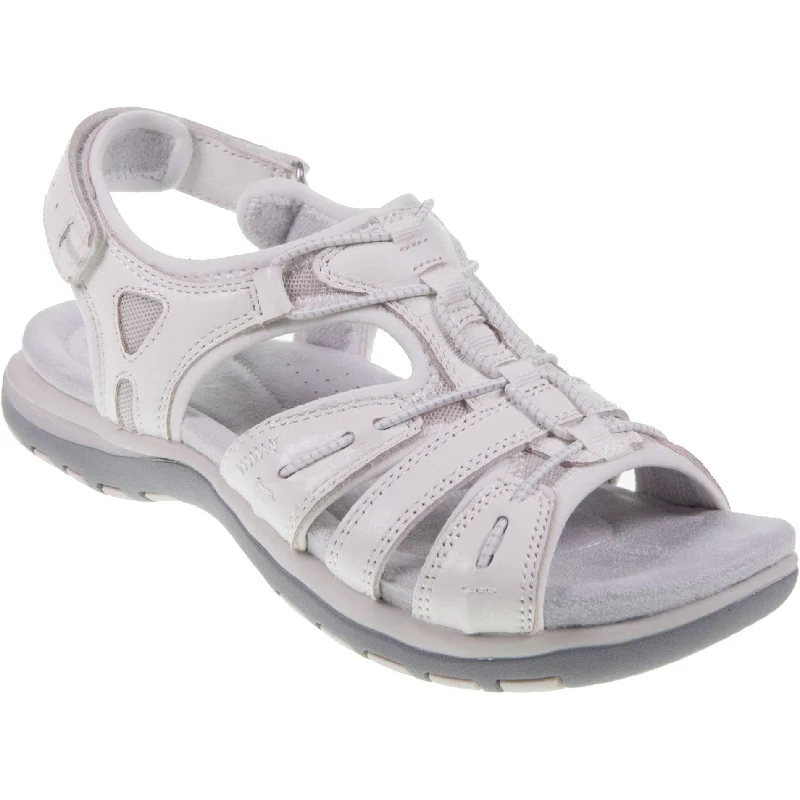 Sandals with sleek looks -Free Spirit 41059 Fairmont 2 Ladies White Leather Arch Support Touch Fastening Sandals