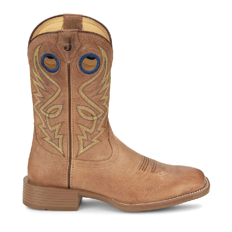 Cowboy boots with pig leather-Pickett Wide Square Toe Cowboy Boots