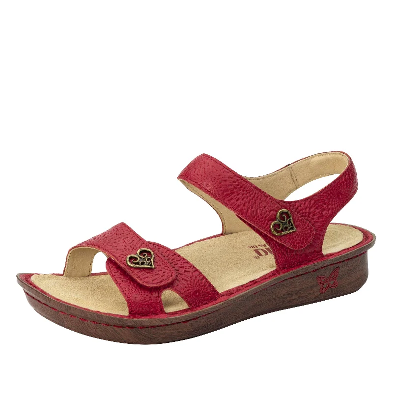 Sandals with padded straps -Vienna Roman Candle Coral Sandal