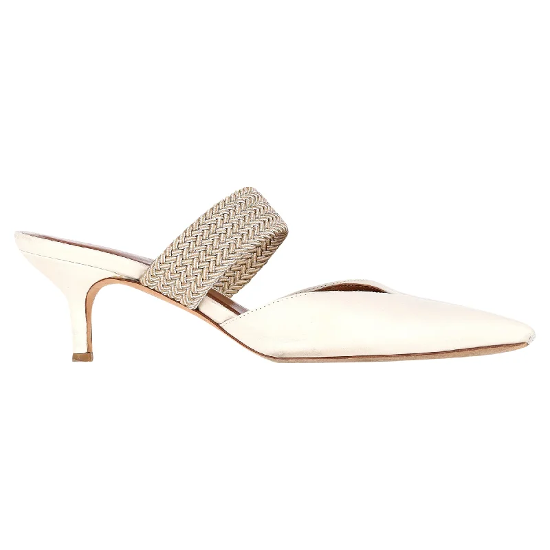 Sandals with eye-catching look -Malone Souliers Maisie Mule Sandals in Off-White Leather