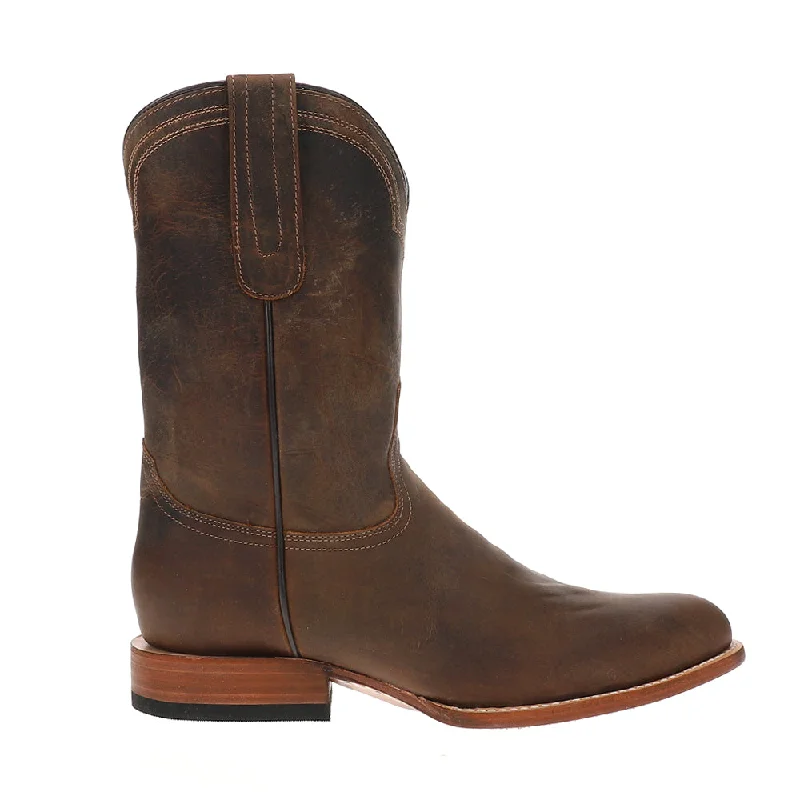 Cowboy boots with cowboy stitching-Rancher Zip Round Toe Cowboy Boots