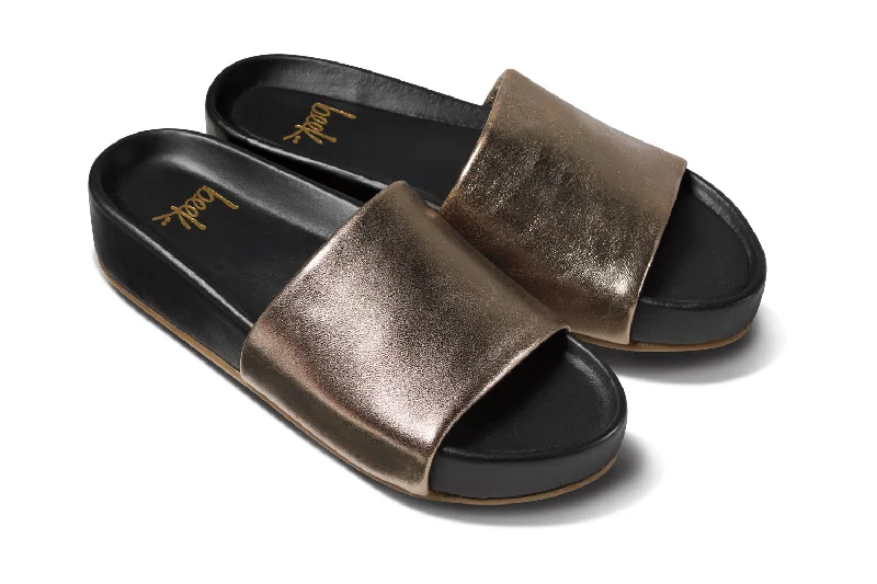 Sandals for warm days -PELICAN - Bronze/Black