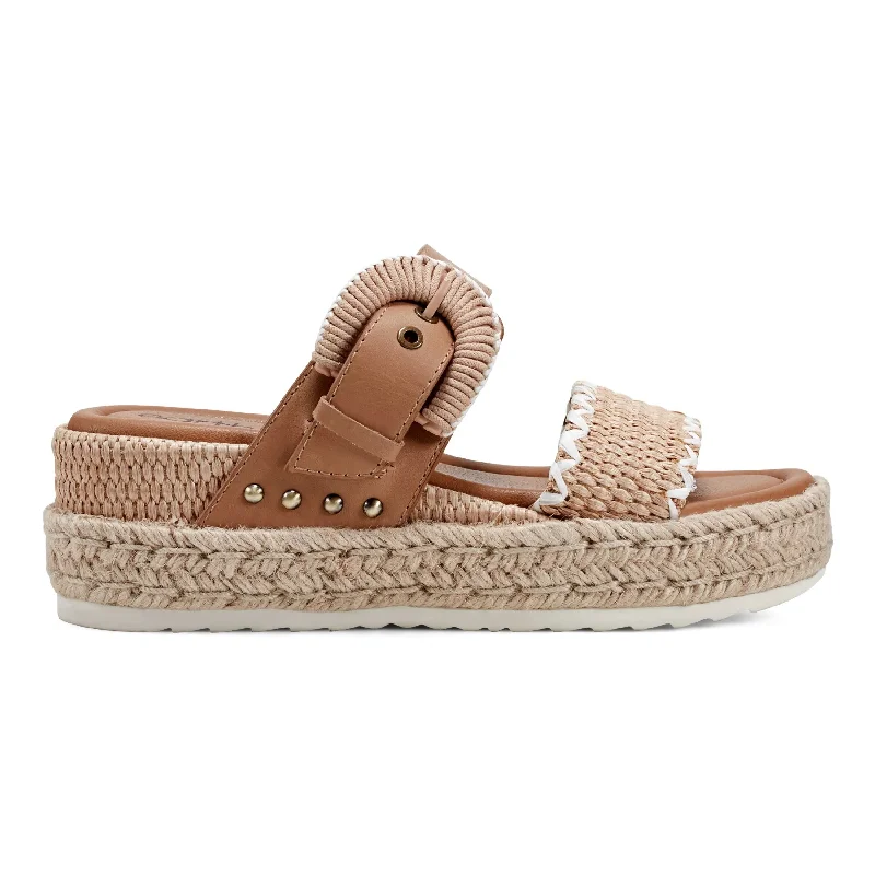 Sandals with plush vibes -Colla Platform Wedge Slip-On Sandals