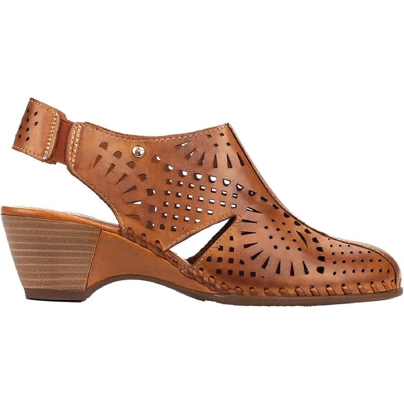 Sandals for warm climates -Women's Pikolinos Romana W9X-1786 Brandy Leather