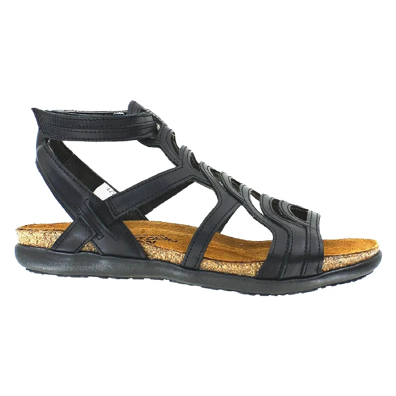 Sandals for summer wear -Women's Naot Sara Black Raven Leather