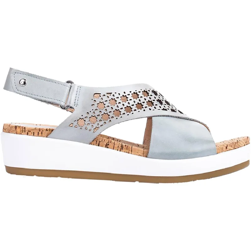 Sandals in gold -Women's Pikolinos Mykonos W1G-1602 Aqua Leather