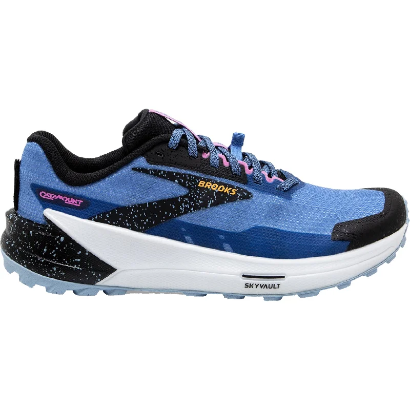 Athletic Shoes with Solid Support-Women's Brooks Catamount 2 Blue/Black/Yellow Mesh