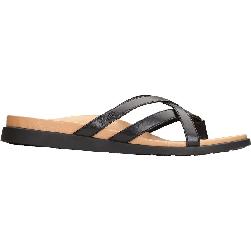 Sandals with chic vibes -Women's Vionic Daisy Black Leather