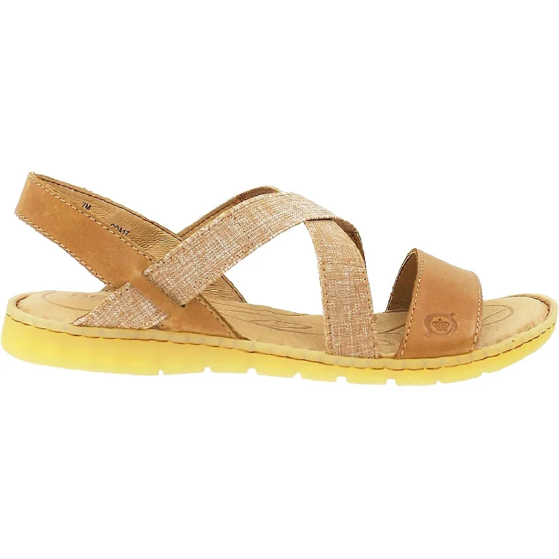 Sandals with padded vibes -Women's Born Atiana Light Brown Leather