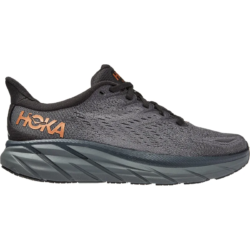 Athletic Shoes with Gel Support-Women's Hoka One One Clifton 8 Anthracite/Copper Mesh