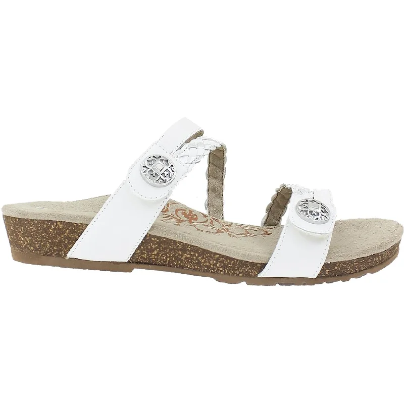 Sandals with supportive looks -Women's Aetrex Janey White Leather