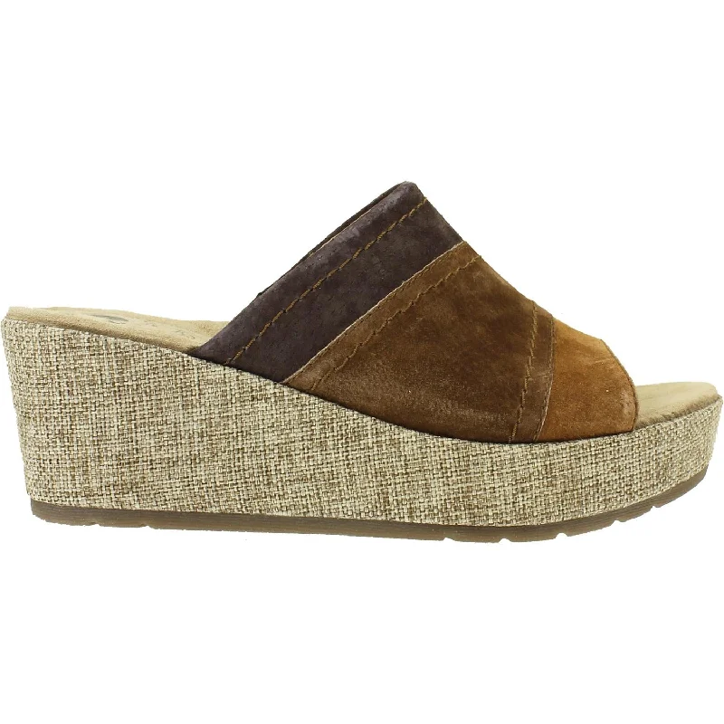 Sandals with firm sole -Women's Earth Myra Cognac Suede