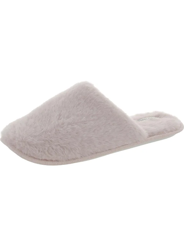 Slippers for cold weatherWomens Faux Fur Slip On Slide Slippers