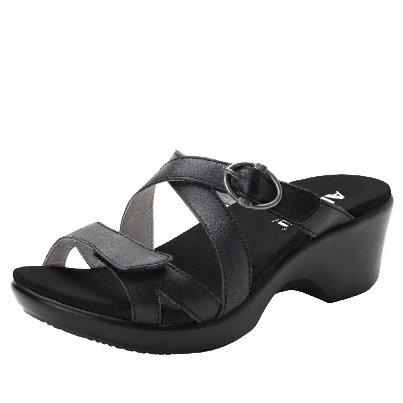 Sandals with anti-slip design -Roux Black Sandal