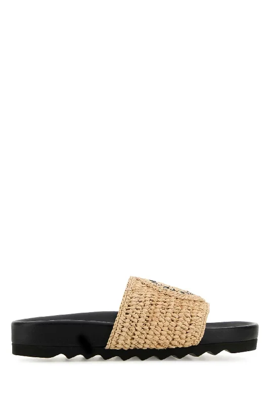 Slippers for small businessSTELLA McCARTNEY Raffia Elyse Mini Slippers for Women