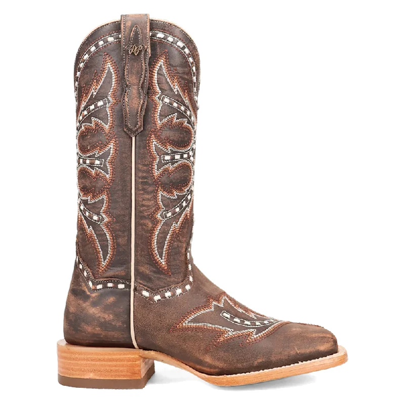 Cowboy boots for small toes-Gretchen Embroidered Square Toe Cowboy Boots