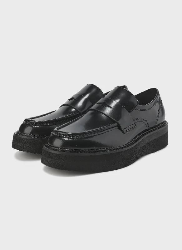 loafers for narrow feetPlatform Leather Loafers